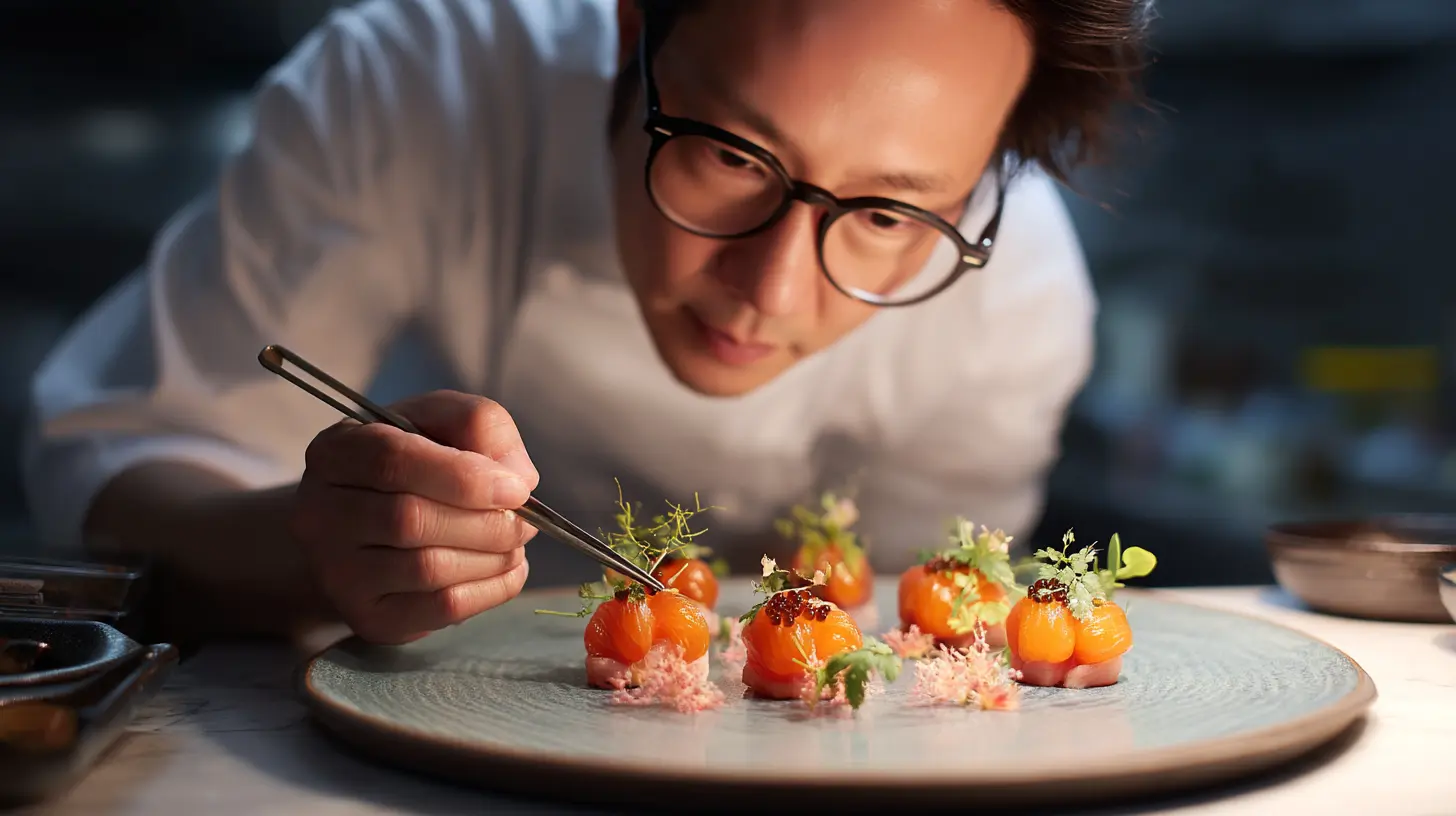 Chef Pin creating signature dishes