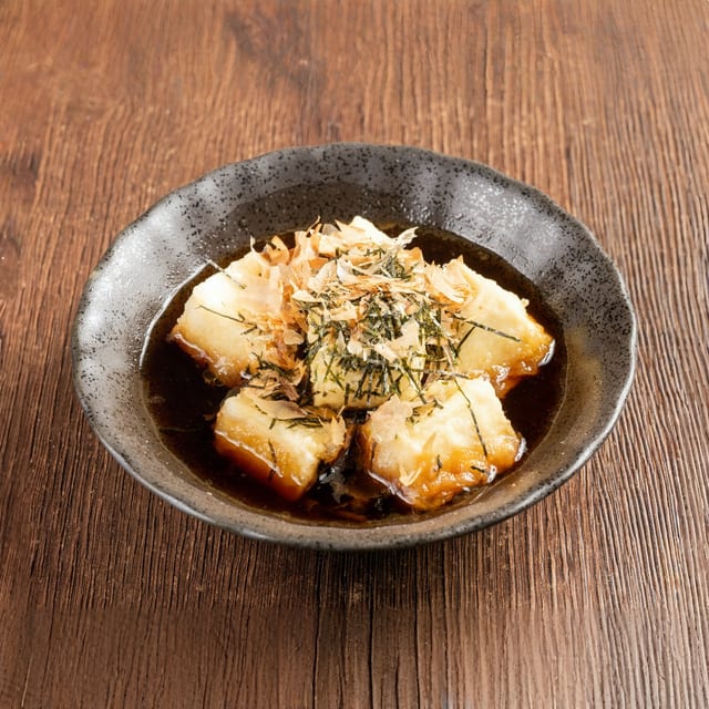 Agedashi Tofu or Cold Tofu.