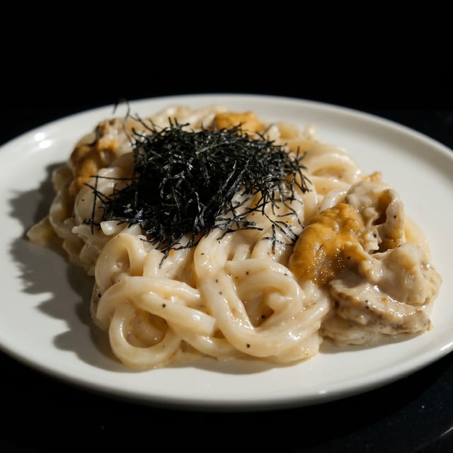 Scallop & Uni Udon Pasta.