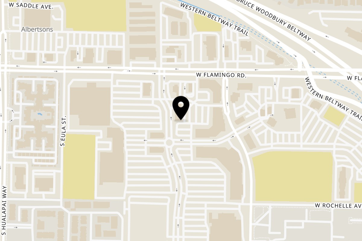 Map showing the location of NeNe Japanese Contemporary Bistro on 4165 S Grand Canyon Dr Suite 100 in Las Vegas